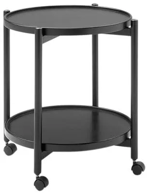 Thomsen Furniture James rullebord - sortbejdset eg - Ø 50 cm